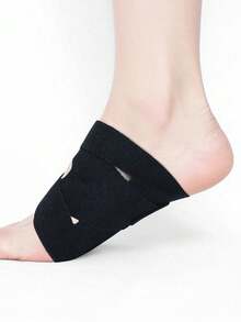 足弓支撑，硅胶材质，交叉绑带足垫，男女通用，可水洗 - 黑色 - 查看 1