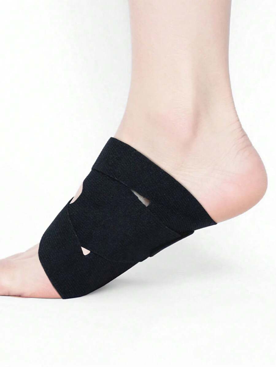 足弓支撑，硅胶材质，交叉绑带足垫，男女通用，可水洗 - 黑色 - 查看 1