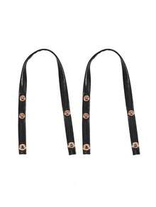1 Pair Adjustable High Heel Straps, Non-Slip Design With Durable Stitched Buckle And Metal Eyelets, Easy To Install For Sandals, Slippers, Flip Flops, Wide Fit Sandals (Black/Beige/Transparent) - Multicolor - View 13