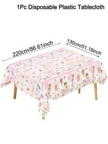 1pc Plastic Tablecloth, Spring Floral Pattern 130*220cm Rectangular Disposable Table Cover, Suitable For Picnic, Home, Kitchen, Dining Table, Wedding, Bridal Shower, Party, Spring Holiday Theme Tabletop Decor - Multicolor - View 13
