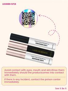Eyelash Makeup Remover, False Eyelash Glue Remover, DIY Eyelash Makeup Remover, Gentle And Soothing Eye Cleansing Liquid, No Irritation - Multicolor - View 5