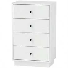 Four-Drawer Chest/Sideboard, Made Of Composite Wood, Modern Style Storage Unit, Ideal For The Living Room, Bedroom Or Entryway, 47 X 29 X 75 Cm, White - White - View 1