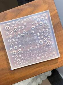 1 khuôn làm móng tay hình kỳ lân, ngựa cầu vồng, nơ, kẹo, vòng quay ngựa gỗ, thỏ dễ thương, trang trí móng tay 3D tự làm bằng silicon trong suốt. - Trong sáng - Xem 12