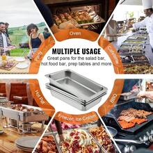 3件套不锈钢面包盘带盖，肉类和泡菜盛盘，烤箱用盘，油炸用面粉裹盘，厚实耐用材质，蘸酱盛盘 - 銀色 - 查看 8