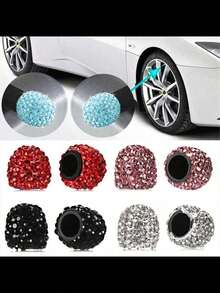 Diamond-Studded Tire Valve Stem Caps, Creative Diamond Tire Valve Stem Caps, Modified Tire Valve Stem Caps OOLQ - Multicolor - View 13