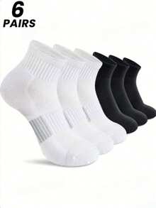 1/6/10 Pairs Men's Short Socks, All Season, Sweat-Absorbent, Odor-Resistant, Sports Socks, Thin Men's Socks, Couple Socks - Multicolor - View 10