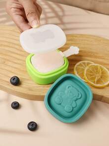 1pc Silicone Bear Ice Cream Mold With Dedicated White Bear Paw Stick (PP), Material, Easy Demold, Cute Design DIY Healthy Fruit Yogurt Ice Cream, Baking Tool For Parent-Child - Multicolor - View 9