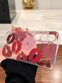 1pc Fiery Lips Soft Phone Case Compatible With Huawei Honor, Redmi, Galaxy A04e/12/A13/A14/A34/A50/A52/A53/A54/S21/S22/S23/S24/S25/S25Ultra/S25FE/S26/S26 PLUS/S26 ULTRA/S26 EDGE, 6A/7A/8A, 12T/13T/15T/15T Pro - Clear - View 4