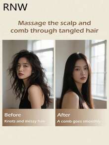 RNW 折叠旅行梳，带可拆卸镜子的旅行梳，男女通用的小型头皮按摩梳，迷你便携梳，适合放在钱包、健身房、旅行、户外造型工具 - 白色 - 查看 2