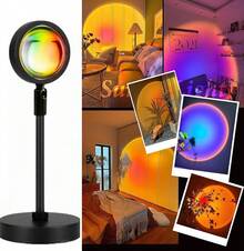 Multicolor Sunset Projector Lamp With Remote & APP Control - 16 Colors & 16 Dynamic Modes, Dimmable LED Night Light For Bedroom, Party, Photography Decor,Romantic Dates & Gifts - Multicolor - View 5