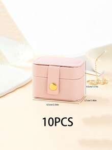 1 hộp đựng đồ trang sức bằng da tối giản di động, đựng nhẫn, vòng cổ, hoa tai, son môi, hộp đựng đồ trang sức trưng bày hộp quà tặng cho phụ nữ hộp đựng đồ dùng du lịch thiết yếu khi trở lại trường ký túc xá - Nhiều màu - Xem 24