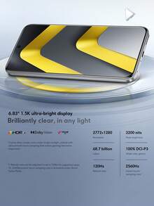 Xiaomi POCO M8 Pro 5G Global Version, Qualcomm® 7s Gen 4 Processor, 6.83" CrystalRes AMOLED Display, 50MP Main Camera, 32MP Front Camera, 6500mAh (Typical) Battery, 100W HyperCharge, Google Gemini MIUI HyperOS 2, IP68, IP69, IP69K - Black - View 4