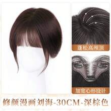3D Cartoon Bangs Wig, Easy To Wear, Fits All Face Shapes - Dark Brown - View 2