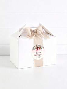 Personalized Custom Text, "Love Is Sweet", Wedding Cookie Favor Labels, Christmas Wedding Cookie Favor Stickers, Wedding Cookie Labels, Thank You Stickers, Holiday Party Stickers - Multicolor - View 3