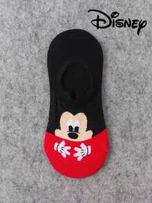 Disney 5双装女士短袜礼品套装，夏季袜子，印有米奇、米妮、唐老鸭、黛丝卡通图案，舒适透气，时尚新颖袜子 - 彩色 - 查看 9