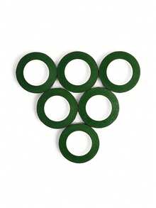 1-6卷深绿色花艺胶带，DIY绿色植物手工花卉包装装饰胶带，适用于花束茎部包裹和花艺工艺婚礼花束，花艺绿色胶带，高粘度花束包装材料，园艺绿色布胶带，DIY花茎配件 - 彩色 - 查看 12