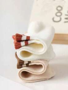 5 Pairs Casual Versatile Simple Striped Pattern Athletic Ankle Socks - Multicolor - View 4