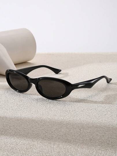 时尚小框椭圆形装饰眼镜，个性街头嘻哈风男女通用眼镜，休闲PC（聚碳酸酯）材质，四季皆宜