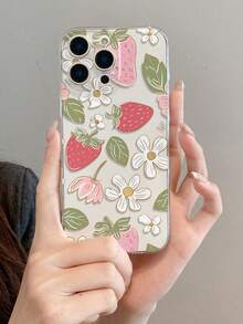 1个草莓图案透明软TPU手机壳，防摔防刮防指纹，摄像头开孔精准，兼容三星、苹果、Pixel、Infinix、Redmi等品牌手机 - 彩色 - 查看 6