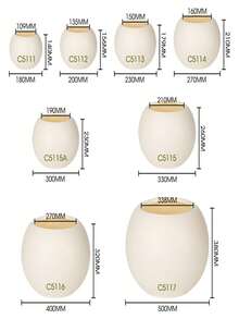 1/2pcs Simple Elegant White Spherical Weatherproof Plastic Planter - For Indoor/Outdoor Use, Suitable For Artificial Plants, Succulents, Ferns, Ideal For Home Decor, Office Placement, Suitable For Snake Plant, Pothos, Ferns - Multicolor - View 10