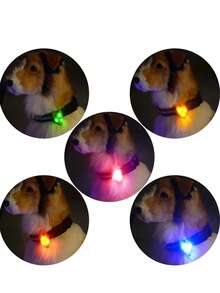 1个夜间宠物安全挂件，夜光设计，适用于狗、猫、泰迪犬、小型宠物，宠物用品，宠物配件，户外夜光，帮助您精准定位宠物，配有防丢铃铛和LED灯。 - 彩色 - 查看 5