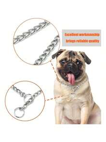 Durable Stainless Steel Anti-Bite Metal Dog Collar, Suitable For Small, Medium And Large Dogs, Training Obedience Pet Collar, Includes Pitbull And Bulldog - Multicolor - View 8