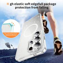 闪亮防摔亮片磁性指环支架，兼容 11/12/13/14/15 Pro Max/16/17、S26 - 白色 - 查看 6