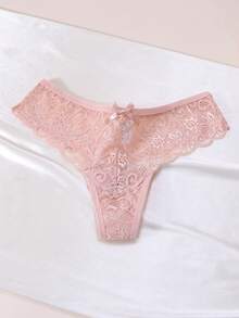 3Pcs/Set Sexy Lace Thongs Underwear Low-Rise Panties For Woman - Multicolor - View 5