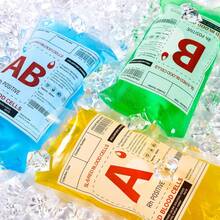 Blood Bags For Drinks, 10 IV Bags For Halloween Party Decoration, Reusable Drink Pouch For Live Blood Of Theme Parties, Masquerade,Vampire,Zombie,Nurse Graduation Party Props - 25 個袋子/標籤/夾子 + 1 個幫浦 + 1 個注射器 - 查看 2