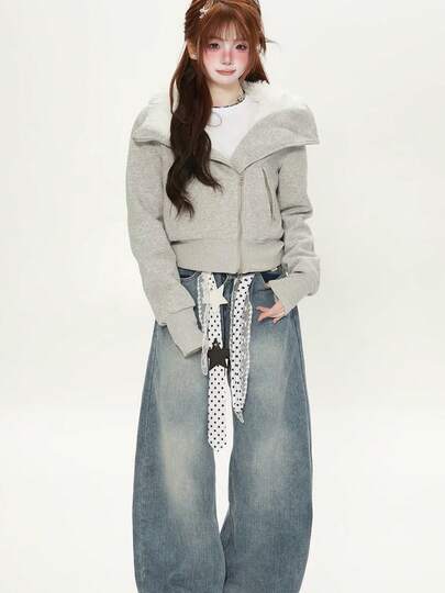 1pc Y2K Patchwork Polka Dot Retro Streetwear Star Waist Belt, Lace Waist Sash Suitable For Skirts And Pants, All Seasons