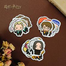 Harry Potter 20张复古哈利波特贴纸，霍格沃茨学院徽章和人物图标，防水乙烯基贴纸，适用于日记本、电子产品保护套、DIY剪贴簿——送给哈利波特粉丝的完美礼物 - 彩色 - 查看 4