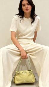 3ce Casual Versatile Minimalist Makeup Cosmetic Pouch - Lime Green - View 3