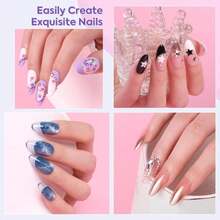 Short Fake Nail Tips Almond: 600Pcs Full Cover Nail Tips For Acrylic Nails Nail Extension Kit With Nail Glue Remover &Amp; Glue Acrylic False Nail Clippers Clear Nails Tip Art For Beginners DIY - ColorB - 查看 8
