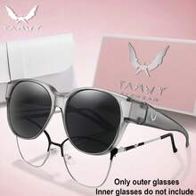 1 Pair Fashionable Round Sunglasses, Unisex, Suitable For Daily Wear, Shopping, Festivals, Parties, Travel And Other Occasions - Multicolor - View 16