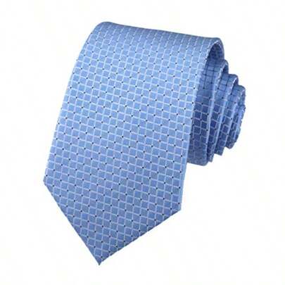 Secdtie Corbata de Seda Tejida Jacquard de Color Azul Claro para Hombre Azul Oscuro Talla única