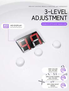 XEIJAYI 1个20珠白色UV LED美甲灯，专业美甲烘干机，凝胶美甲油灯，带3档定时功能的UV美甲LED烘干灯 - 白色 - 查看 7