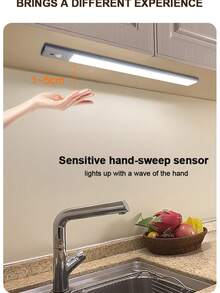 30-40厘米 1100mAh 长款橱柜下无线超薄智能感应LED灯条，磁性自粘可充电橱柜衣柜酒柜灯条，适用于鞋柜、玄关、展示柜、橱窗、卧室、走廊、过道、抽屉等。 - 8132衣櫃燈-ZT - 查看 7