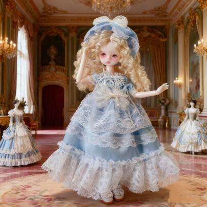 New 6-Inch BJD Doll Clothes, 30cm Doll Dress & Jacket Set (Doll, Shoes, Socks Not Included)