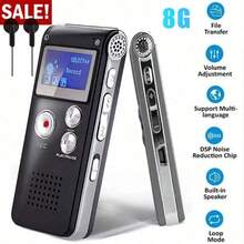 Digital Voice Recorder/Cassette Recorder, Mini Size Suitable For Students, Teachers, Journalists, Requires Converter/Adapter To Connect To Smartphone Or Other Devices