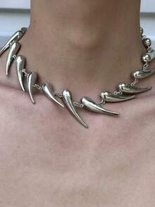 1 chiếc vòng cổ đầu lâu quạ Gothic, vòng cổ phù thủy ngoại giáo bộ xương độc ác, phù hợp cho cả nam và nữ, đeo hàng ngày, dự tiệc, tụ tập - mặt dây chuyền - Xem 9