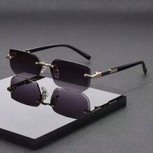 1pc Vintage Frameless Metal Couple Glasses, Best Gift Choice - Multicolor 1 - View 21