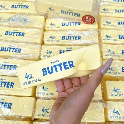 [Top-Notch Texture] Super Soft Hachimi Butter Bar Squeeze Toy - Slow Rebound Realistic Butter Stick Toy, Stress Relief Gadget For Office, School, And Finger Sensory Play