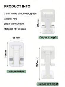 1 giá đỡ điện thoại để bàn gấp gọn, phù hợp với mọi loại điện thoại thông minh, phụ kiện văn phòng lý tưởng, tương thích với iPhone và Android, món quà tuyệt vời cho sinh nhật, gia đình và bạn bè. - Nhiều màu - Xem 10