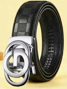 Men's Business Fashion Belt, Fully Automatic Metal Letter Buckle, Daily Decorative Jeans Belt Accessory For Men And Women, Premium Gift, Suitable For Daily Commute Matching - Multicolor - View 15