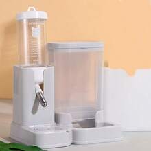 1pc Hamster Feeder & Water Bottle 2-In-1 Dual Use Small Pet Guinea Pig Feeding Bowl - Multicolor - View 12