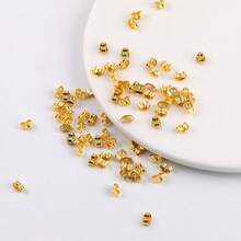 A Box Of 400 Pieces Of 6mm Earbud And Earplug Accessories, Featuring Butterfly Buckle Metal Ear Holders - Used As DIY Handmade Earring And Ear Hook Plug Accessory Materials