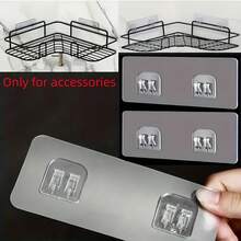 20pcs/10pcs/5pcs Shower Caddy Adhesive Hooks, Waterproof Wall Hooks For Bathroom Storage Baskets, Soap Holders, No Drilling Required - Multicolor - View 8