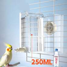 1pc Bird Feeder & Waterer, Parrot Food Bowl, Bird Cage Accessories, Bird Supplies Drinking & Feeding Dish - one-size - View 3