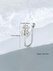 1pc Casual & Unique Spider Nose Ring, Women's Nose Stud Jewelry, Suitable For Daily Wear, Beach, Party