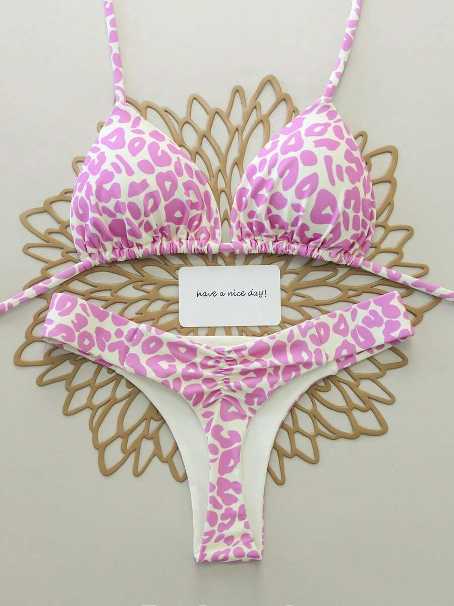 Women Bikini Sets - Pink - View 1